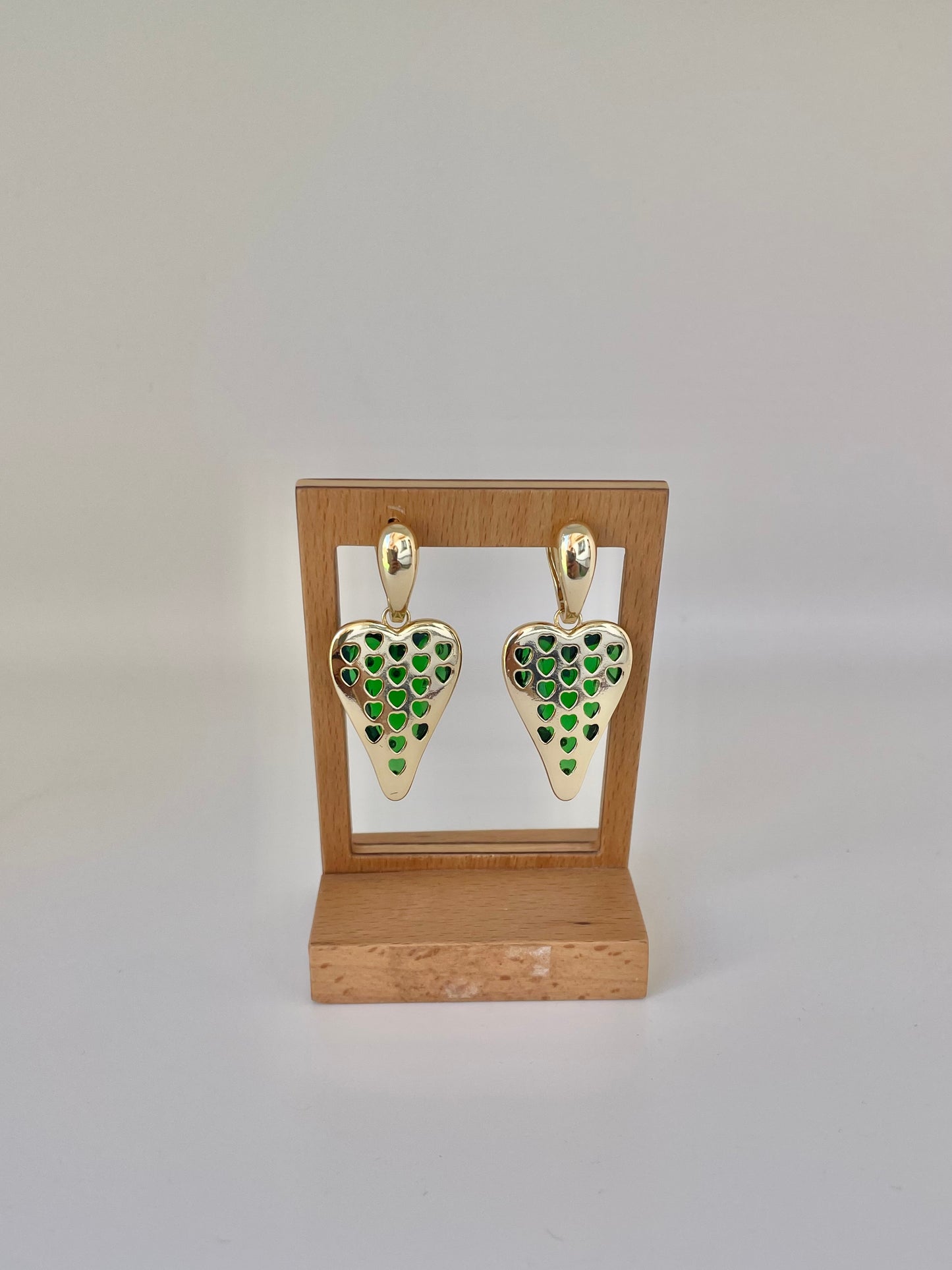 Pendientes Corazón Esmeralda