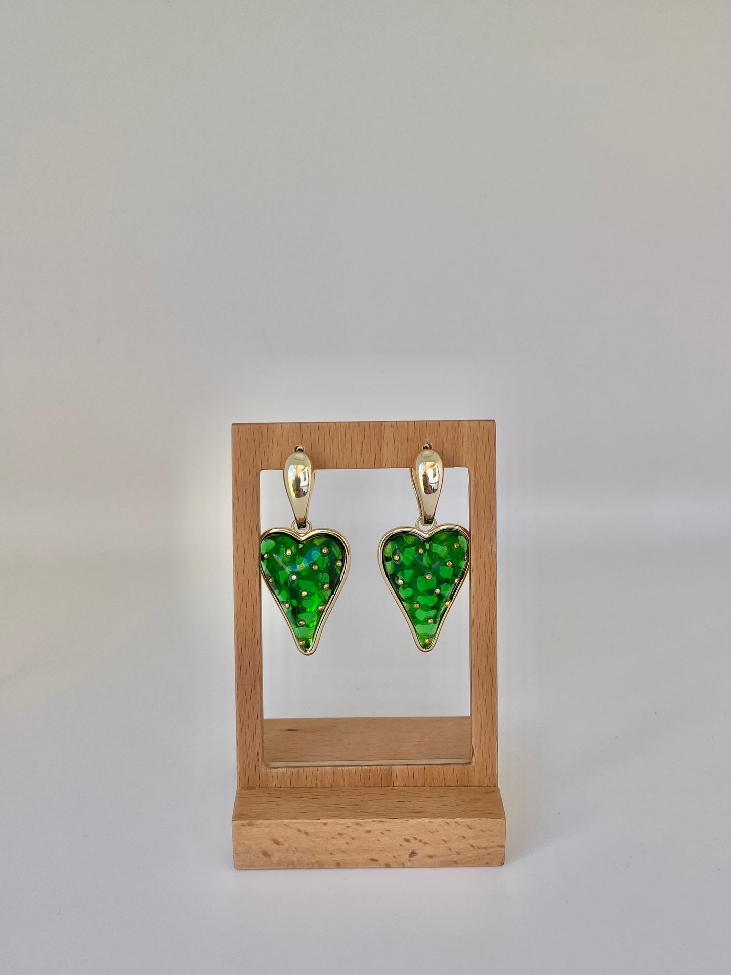 Pendientes Corazón Esmeralda