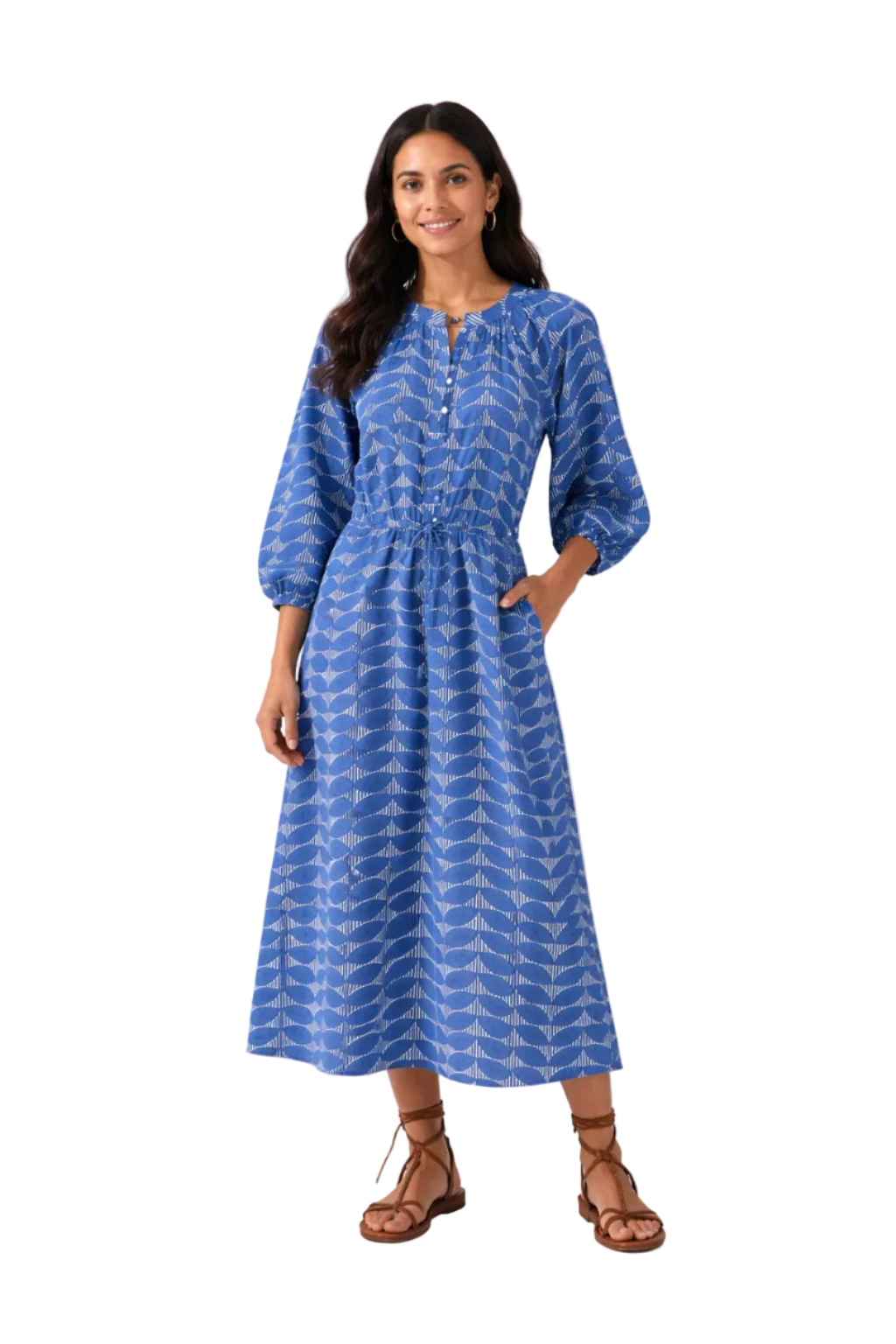 Vestido midi Azul
