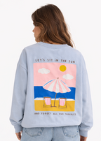 Sudadera “Sit in the Sun” Azul