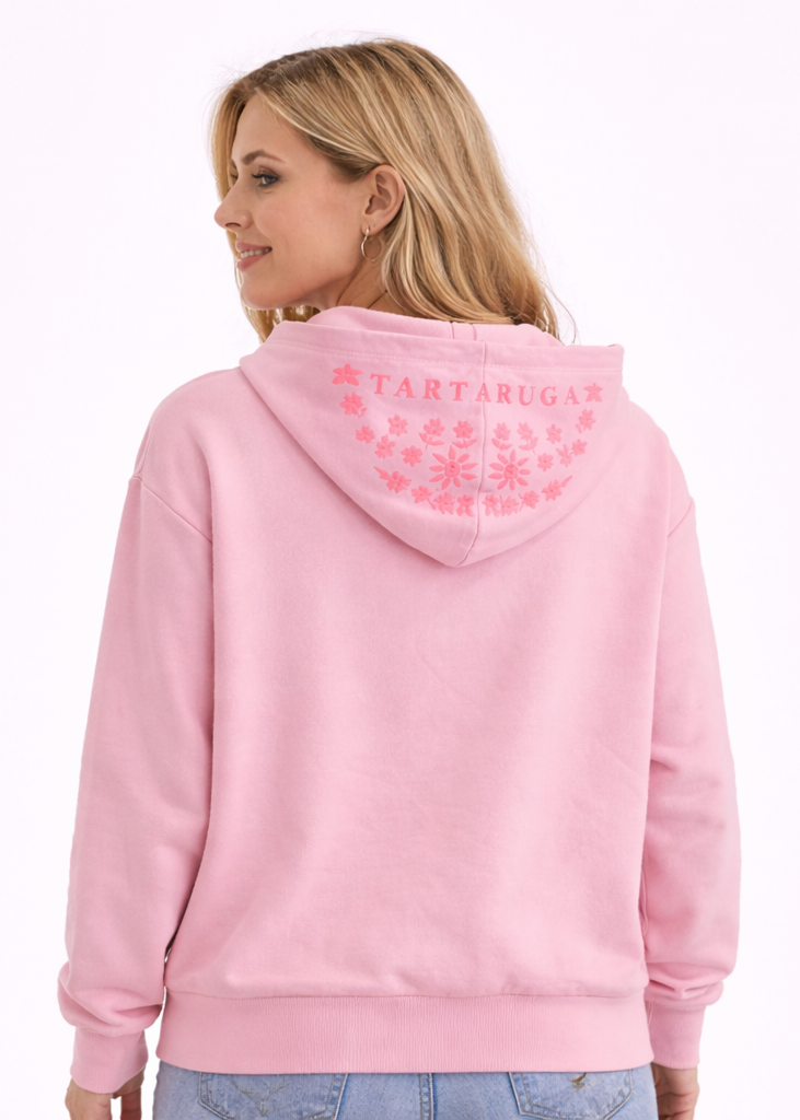 Sudadera con Cremallera Rosa