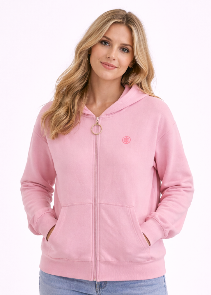 Sudadera con Cremallera Rosa