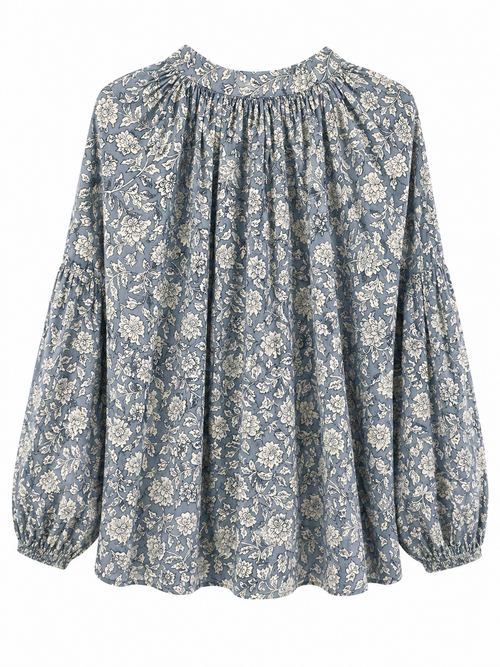 Blusa Azul Floral