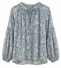 Blusa Azul Floral