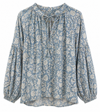 Blusa Azul Floral