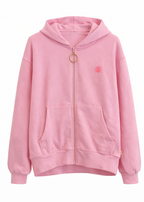 Sudadera con Cremallera Rosa