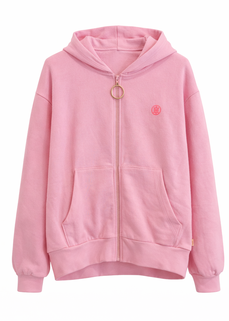 Sudadera con Cremallera Rosa