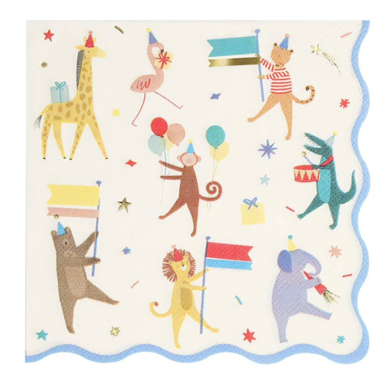 Servilletas Grandes Desfile de Animales