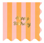 Servilletas Grandes “Happy Birthday” Rayas
