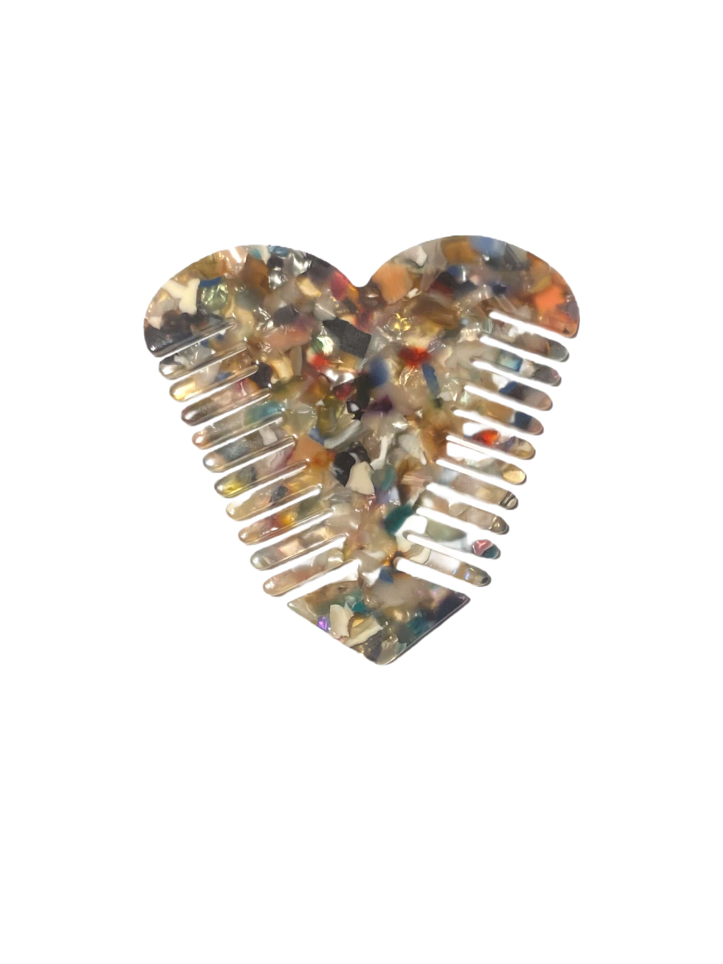 Peine nácar corazón