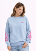 Sudadera Bordados Azul