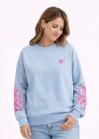 Sudadera Bordados Azul