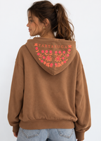 Sudadera con Cremallera Marrón