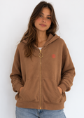 Sudadera con Cremallera Marrón