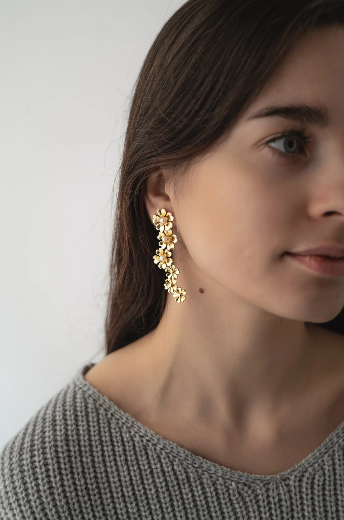 Flower Pearl Earring