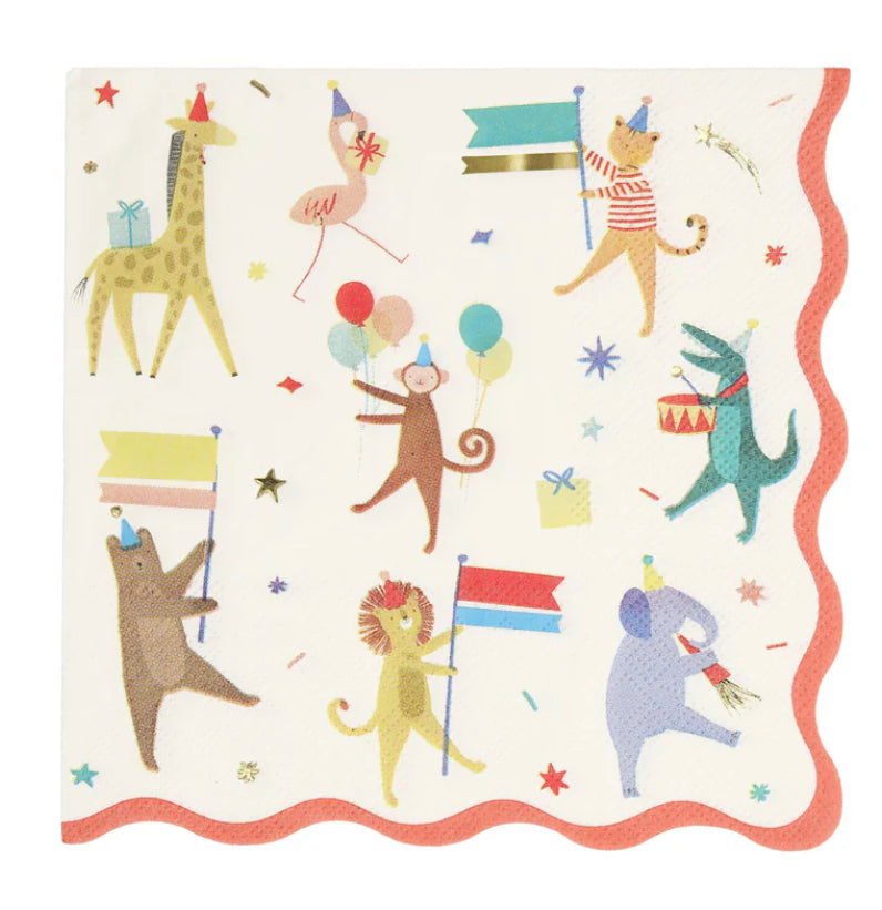 Servilletas Grandes Desfile de Animales