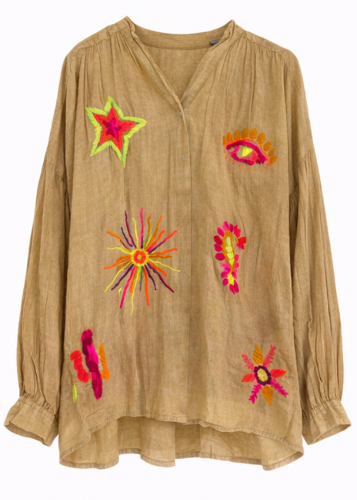 Camisa bordados Neón
