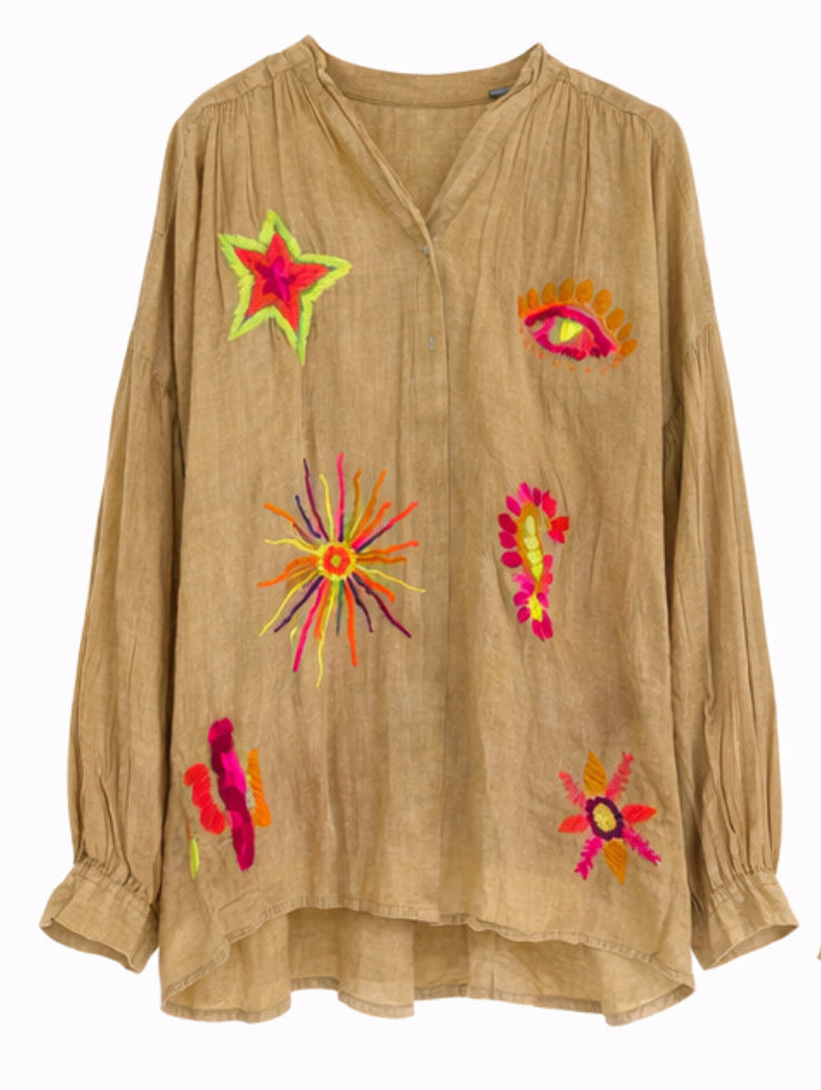 Camisa bordados Neón