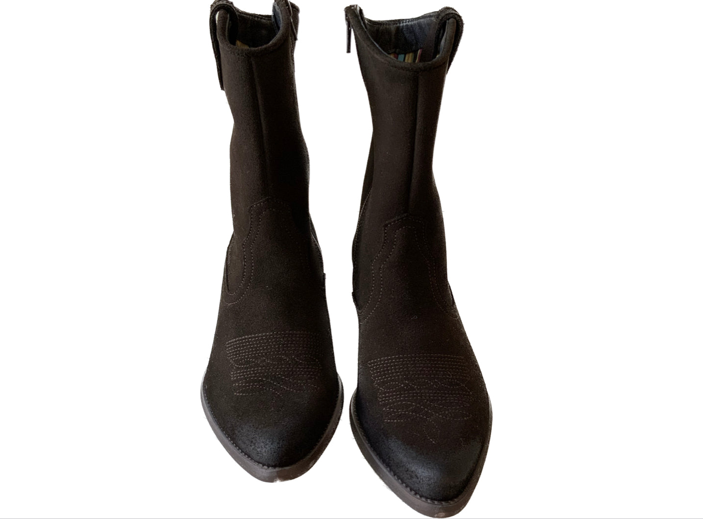 Botas de serrano marrón con punta con efecto gastado