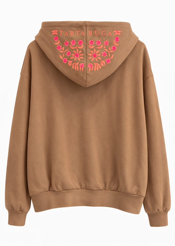 Sudadera con Cremallera Marrón