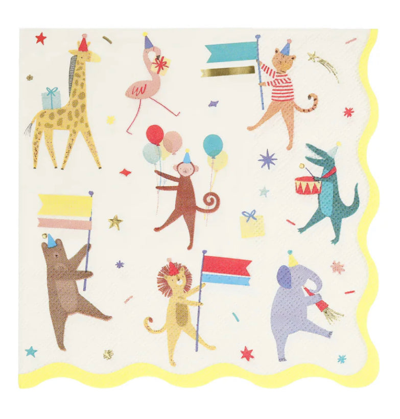 Servilletas Grandes Desfile de Animales