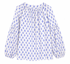 Blusa lazada floral azul