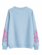 Sudadera Bordados Azul
