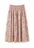 Falda midi Rosas