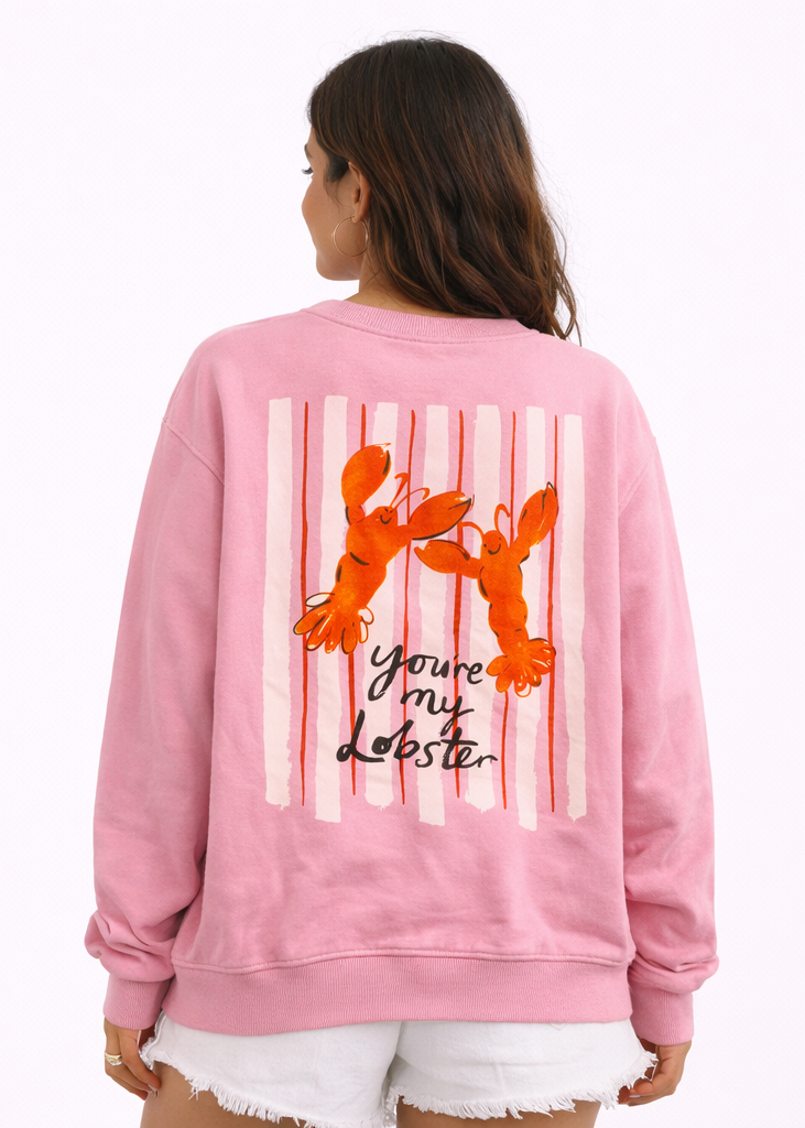 Sudadera “you’re my lobster” Rosa