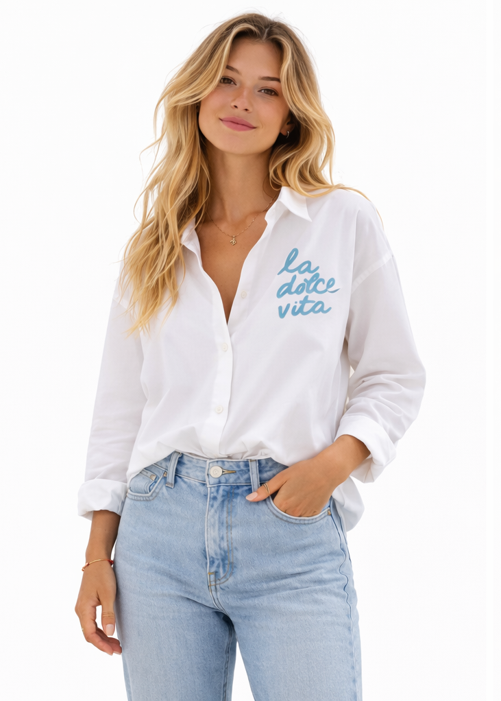 Camisa “La Dolce Vita” Blanca