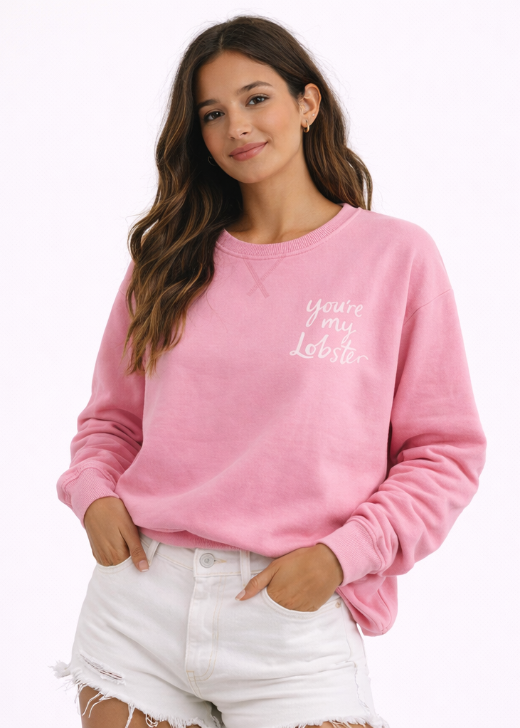 Sudadera “you’re my lobster” Rosa