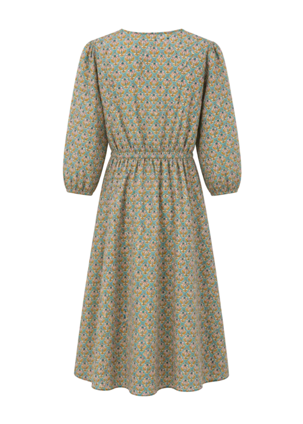 Vestido verde estampado