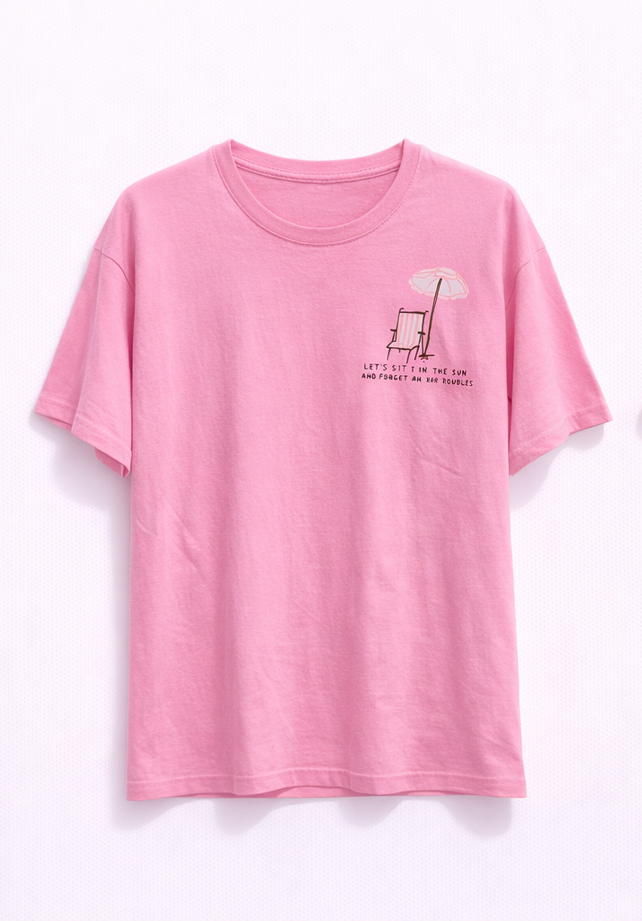 Camiseta “Sit in the Sun” Rosa
