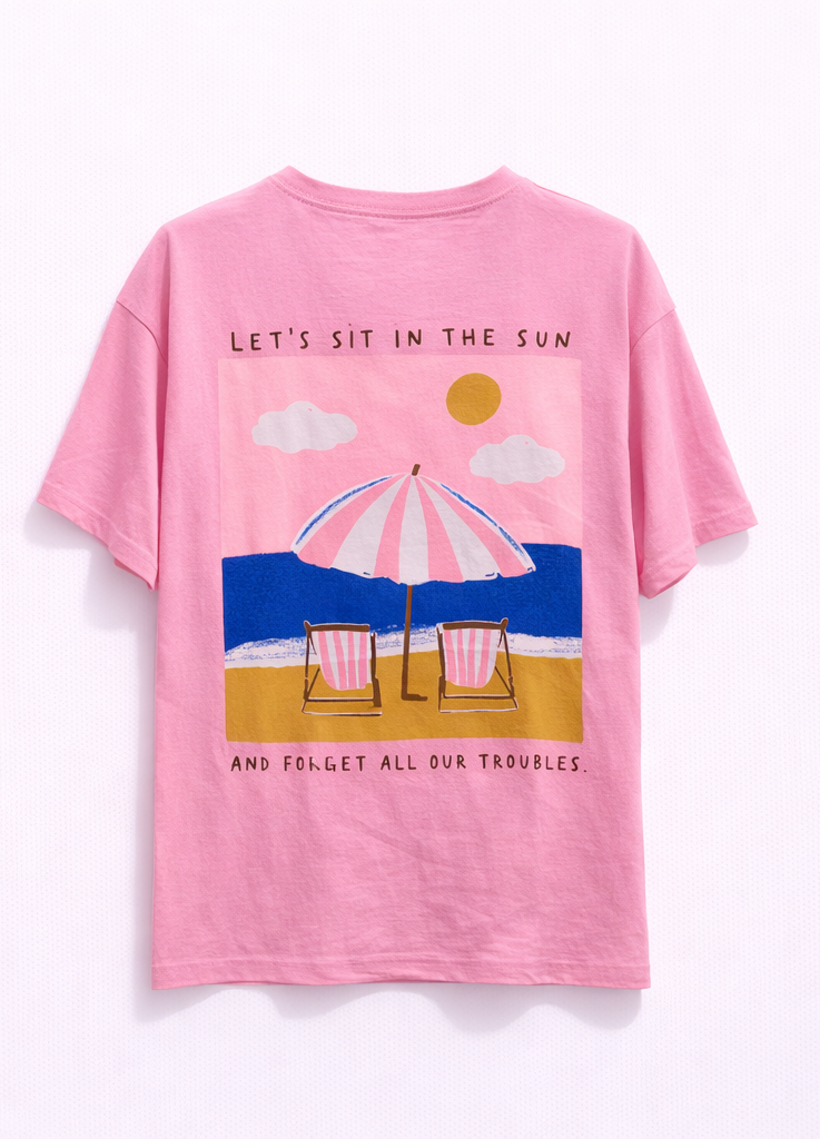 Camiseta “Sit in the Sun” Rosa