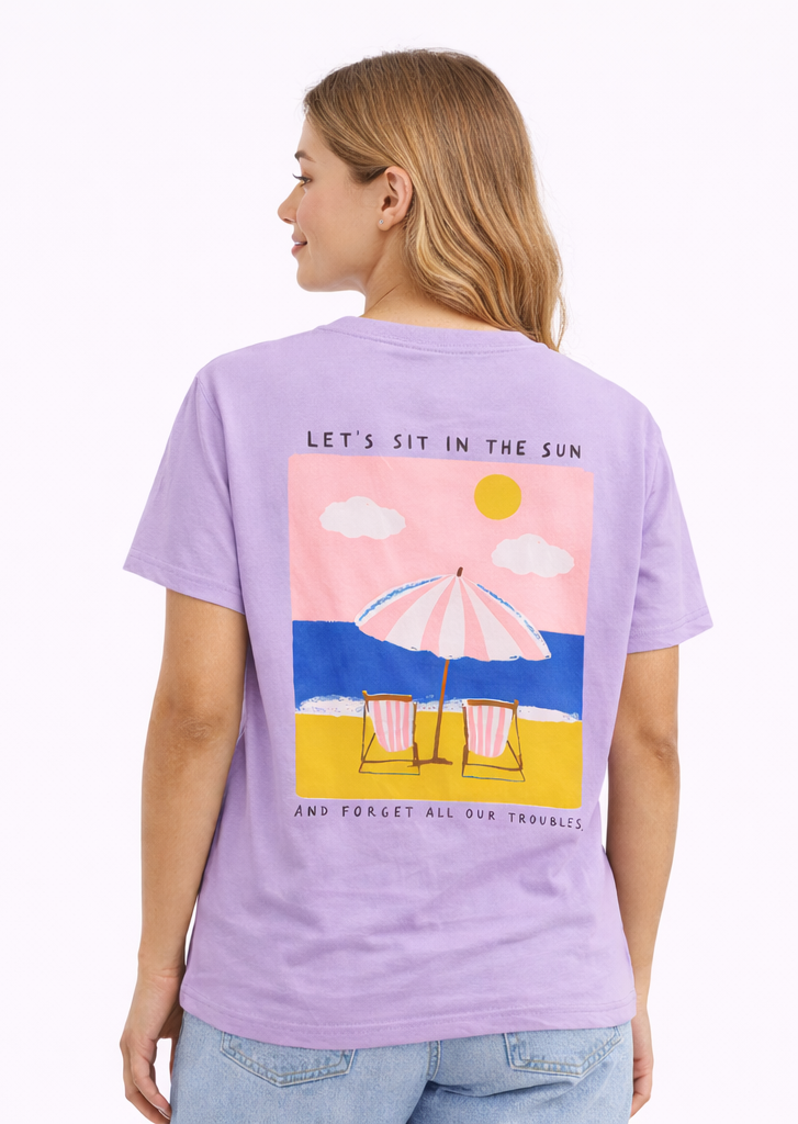 Camiseta “Sit in the Sun” Lila
