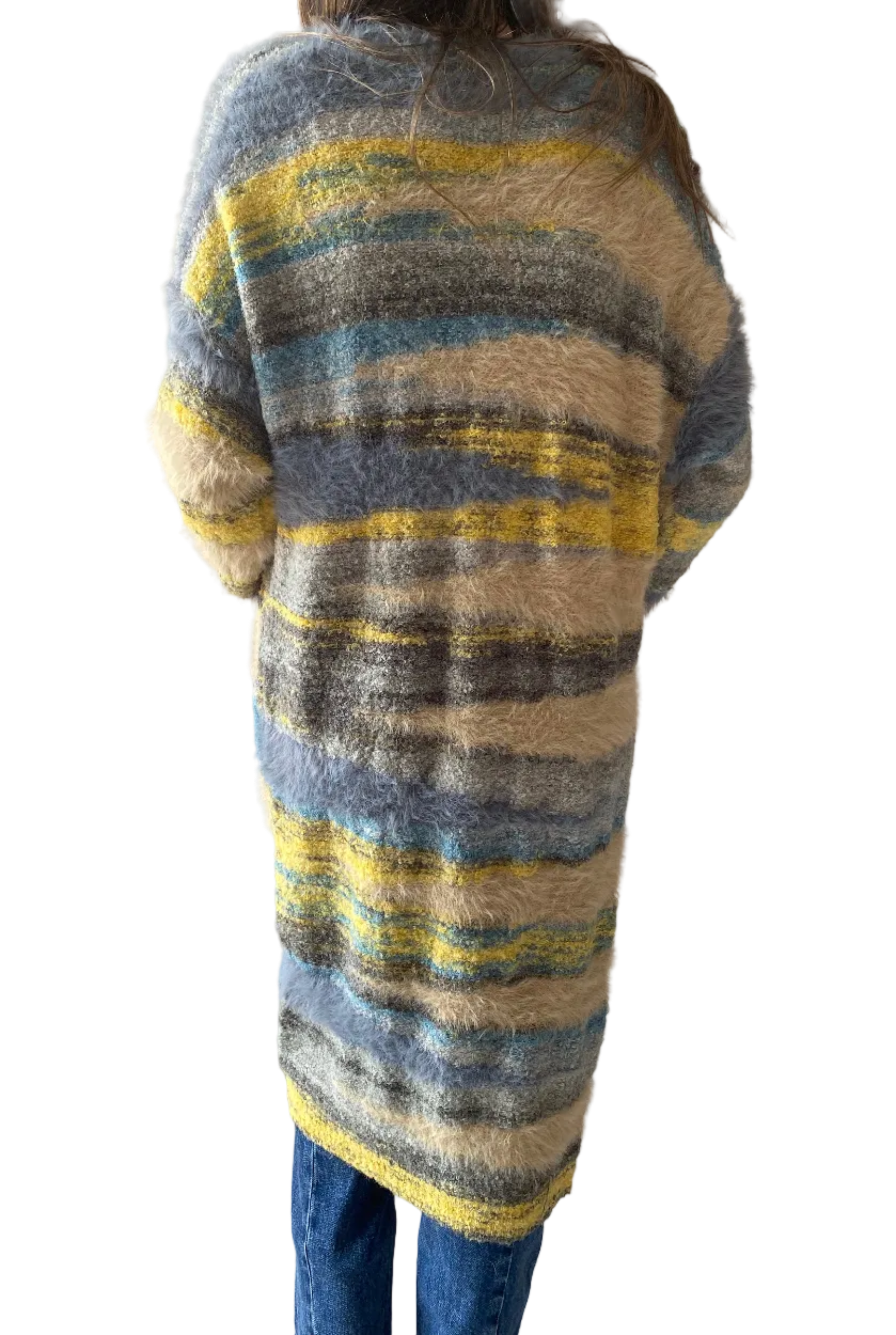 Chaqueta larga Multicolor de Lana