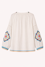 Blusa Bordados Borlas