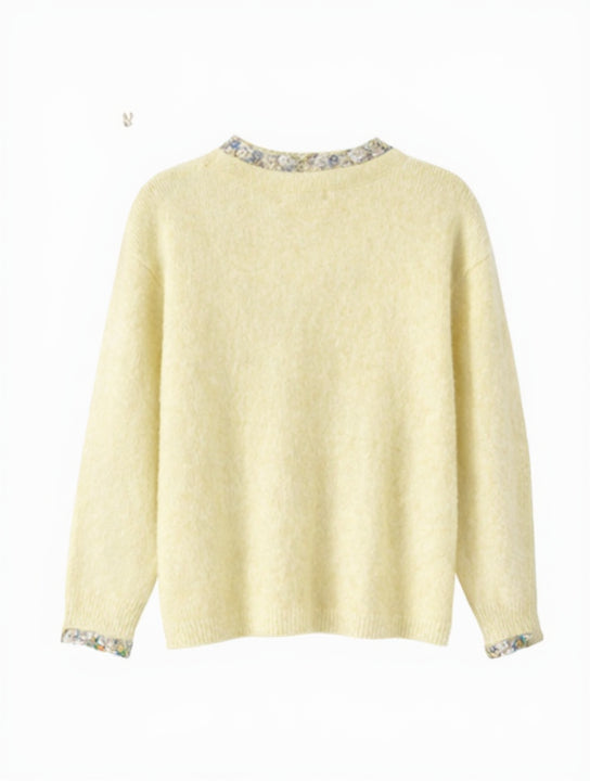 Jersey abotonado flores