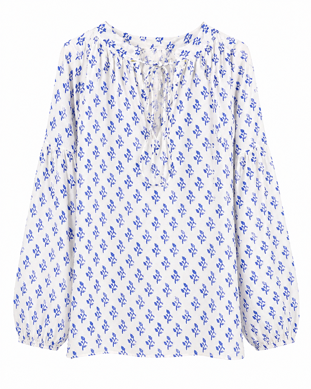 Blusa lazada floral azul