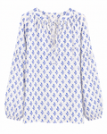 Blusa lazada floral azul