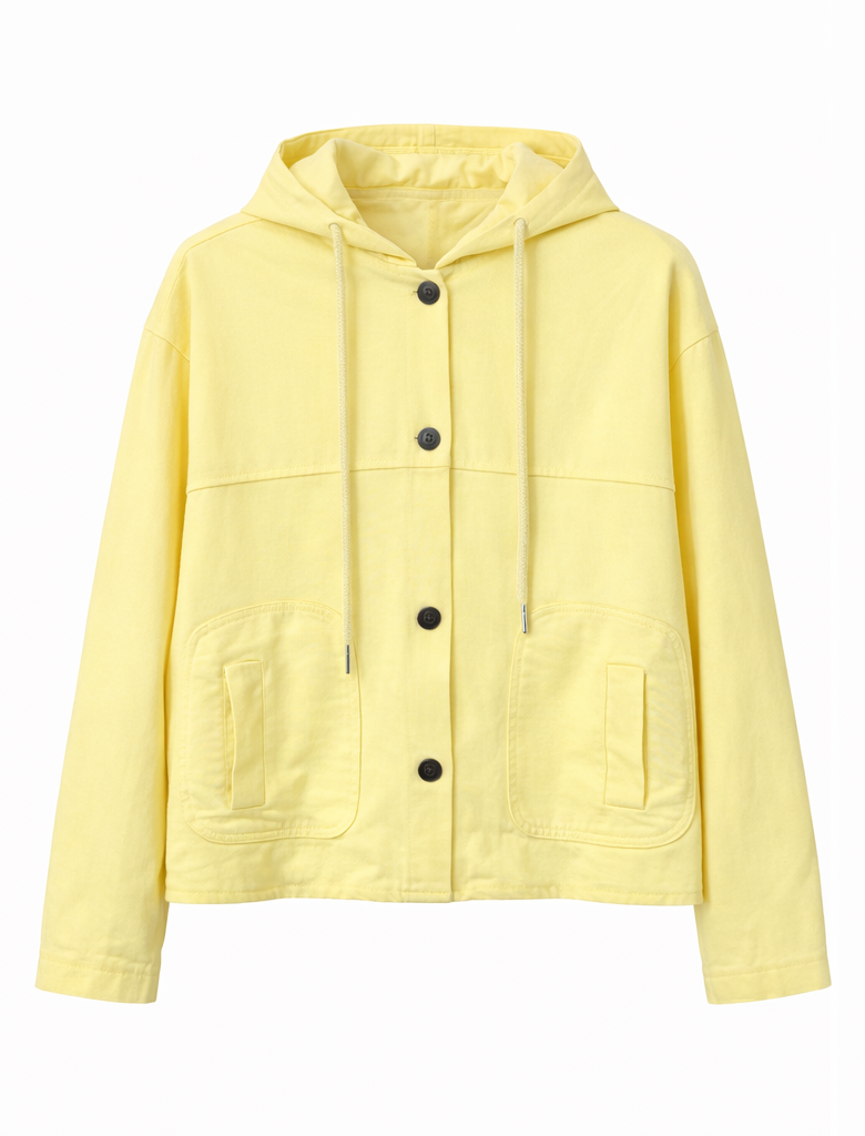 Sudadera abotonada “Vacation On” Amarilla