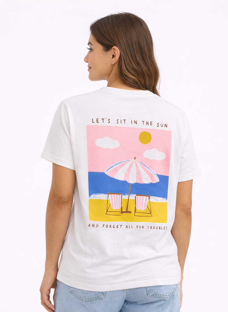 Camiseta Sit in the Sun Blanca