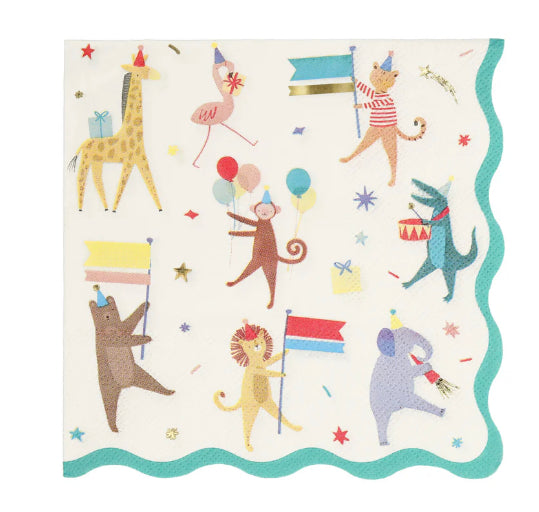 Servilletas Grandes Desfile de Animales