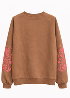 Sudadera Bordados Marrón