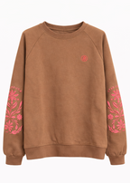 Sudadera Bordados Marrón