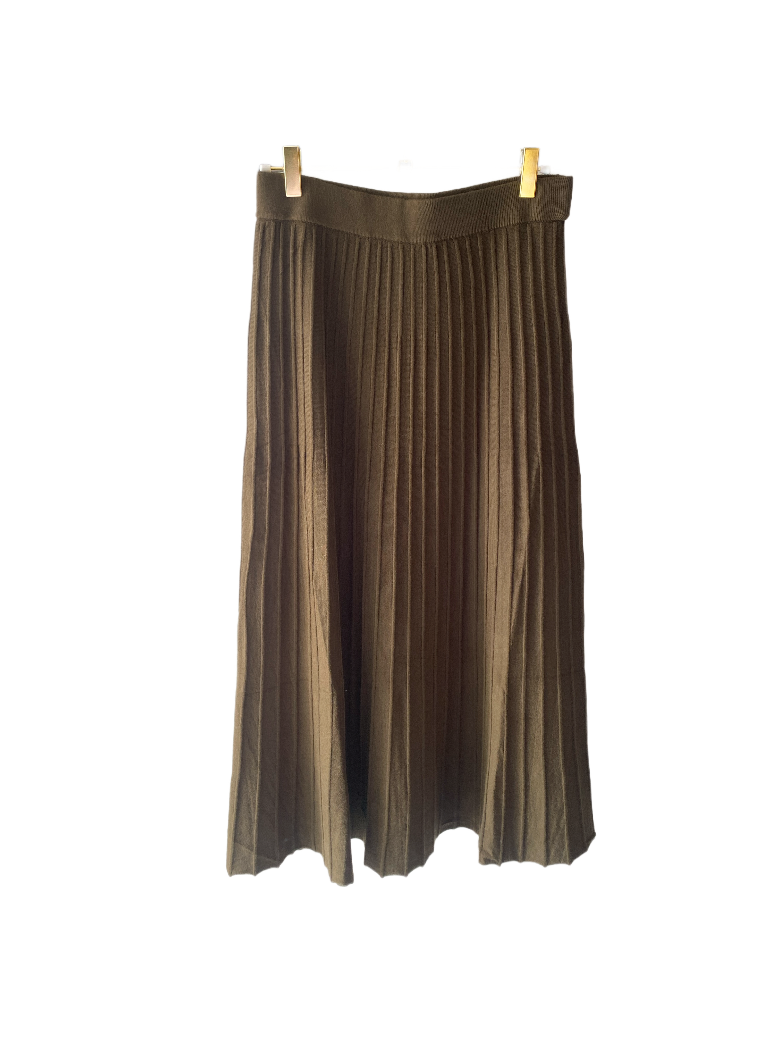 Falda de punto verde