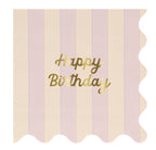 Servilletas Grandes “Happy Birthday” Rayas