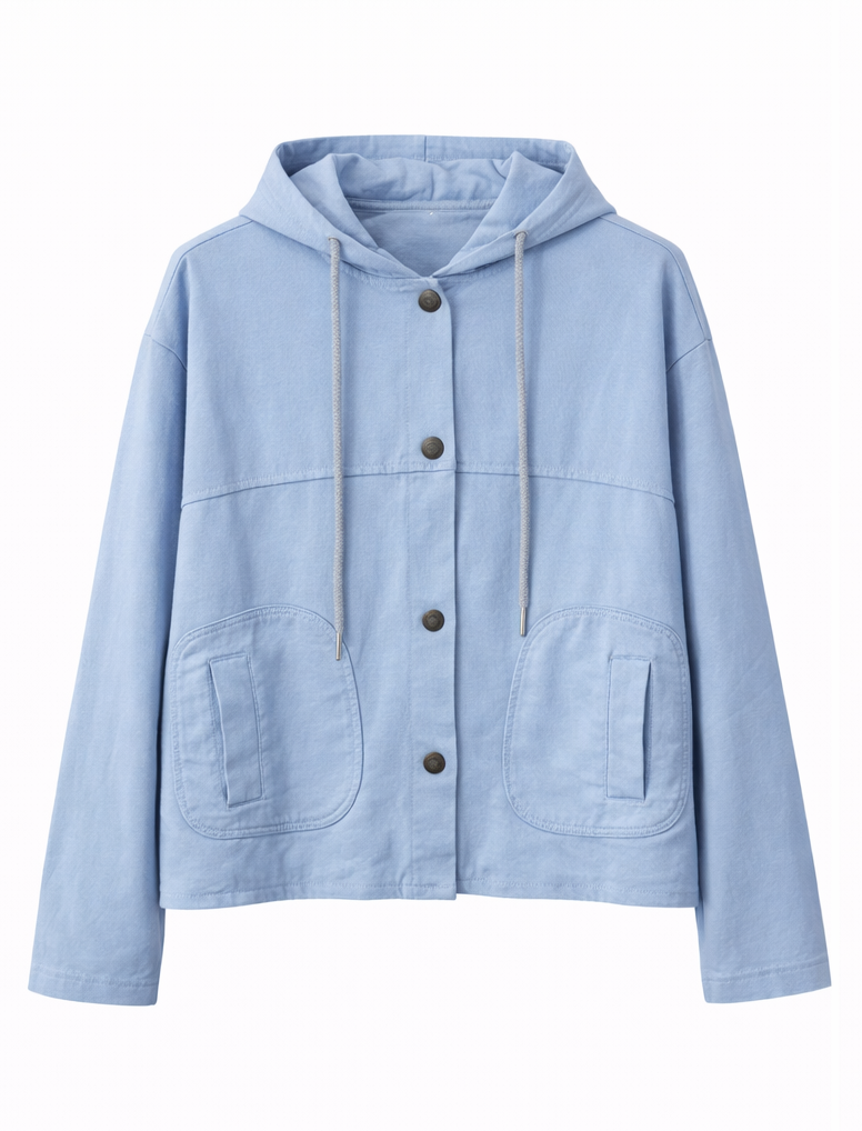 Sudadera abotonada “Vacation On” Azul