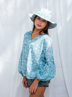 Blusa Azul Floral