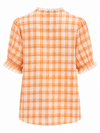 Blusa cuadros naranja